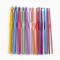 Meetee BK454 2-10mm 14 PCS Per Set Colorful Aluminum Single Head Crochet Hooks Ergonomic Handle Sweater Braid Knitting Tool