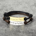 Stainless Steel Bracelet for Women Men Custom Name Square Pendant Amulet Handmade Rope Personalized Engraved Couple Bracelet