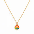 Fenny 18K Gold Plated Waterproof&No Fade Fashion Colorful Sunflower Pendant Necklace Stainless Steel Jewelry Wholesale