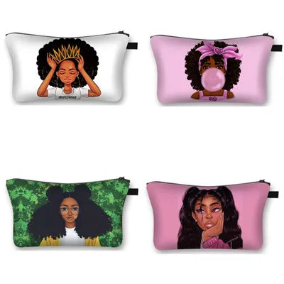 Factory Wholesale Travel Printed African Women Makeup Toiletry Clutch Bags for Promotion Gift