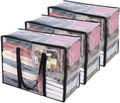 Large Capacity Transparent Moving Totes Clear Vinyl Clothes Storage Organizer Bag Reinforced Handle 400129 Model for Living Room