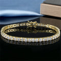 FUAMAY Fashion Jewelry Silver 925 3MM 4MM Zircon Bracelets 6-7.5 Inches 3MM and 4MM Tennis Pulseras Plata De Ley Charms