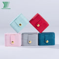 Customized Luxury Valentine Jewelry Gift Packaging Bracelet Ring Earring Necklace Pu Leather Velvet Jewelry Box with Buckle