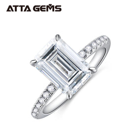 Fine Jewelry 3.5carats 10*7mm Emerald Cut D Color VVS Moissanite Elegant Design Party Engagement Wedding Gift for Women