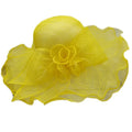 Big Brim Sinamay Formal Hats Kentucky Derby Dress Fascinator Floral Tea Party Wedding Hat Church Hats Female Wholesale