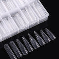 2024 Fully Attached Nail Plate with Phototherapy Crystal Reusable French Style Square Pattern Nail Model Without Finger Support
