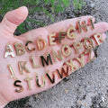 Initial Letter Charm Pendant  Mirror Finish Gold Plated Colour  Fashion Jewelry Findings  1pc S17