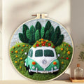 CHENISTORY Painting DIY Wool Embroidery Kit Creative DIY Wool Needle Felt Picture Kit Craft Painting Gift Embroidery Frame