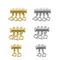 2/3/4 Row Multi Strand Necklace Spring Buckle Clasp Lobster Clasp Connector Tube Lock Jewelry Connectors