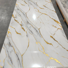 2.5mm 3mm UV Marble Plastic Sheet Pvc Wall Panel for Indoor Decoration