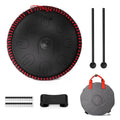15 Inch 9-Tone Steel Tongue Drum Hand Pan Drums with Drumsticks Percussion Musical Instruments