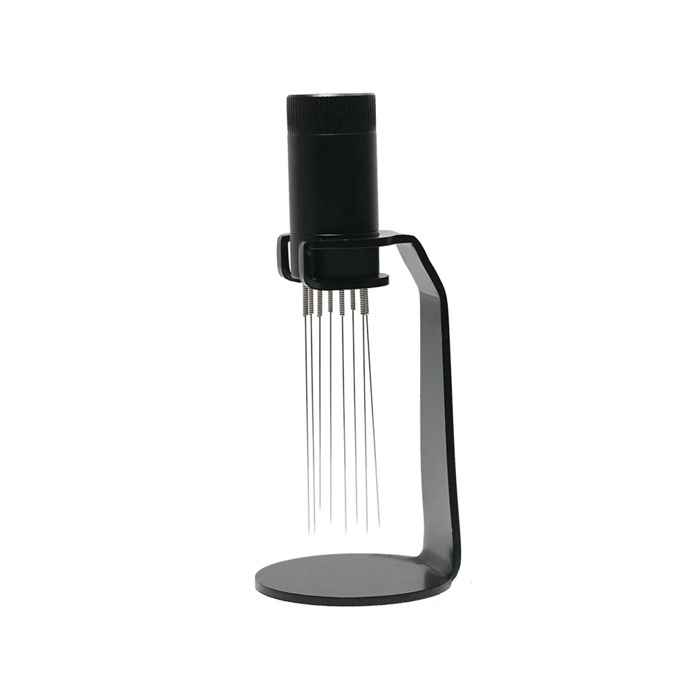 1SET Wholesale Professional 0.35mm 8 Needles Magnetic Espresso Distribution Tool Coffee Stirrer WDT Tool With Stand