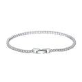 RINNTIN SB91 Luxury Women Men Accessories 925 Sterling Silver Custom 2mm 3mm 4mm CZ Diamond Tennis Bracelet