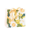 Luxury Flower Printing Design Paper Bags Wholesale White Cardboard Paper Gift Bag  With Ribbon Bow