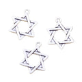 Antique Bronze Silver Tone DIY Tibetan Jewelry 23x18MM Hexagram Star David Shield Charms Gold Plated Handmade Findings