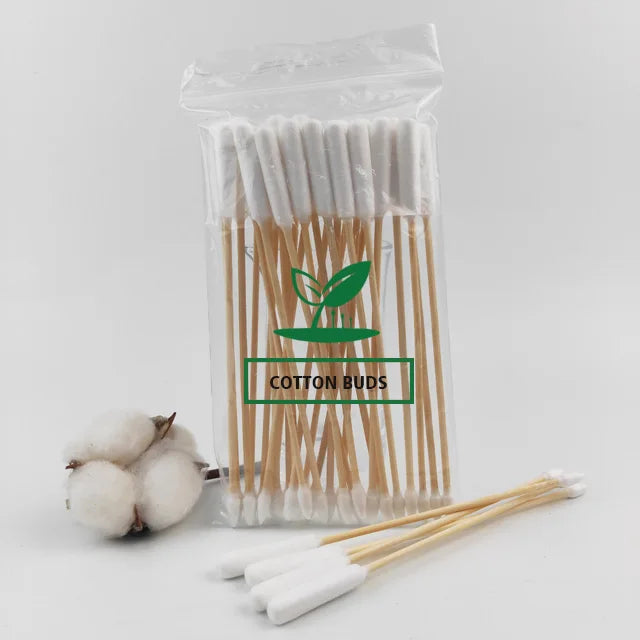 Wholesale High Quality Professional Q Tips Eco Friendly Natural Biodegradable Bamboo Double Head Large Cotton Bud