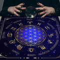 Tarots Tablecloth 12 Constellations Divination Altar Cloth Board Game Fortune Astrology Oracle Card Pad Drop Game Dorm Decor