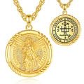 Merryshine 925 Sterling Silver St. Gabriel Pendant Saint Gabriel Religious Jewelry Saint Gabriel Necklace