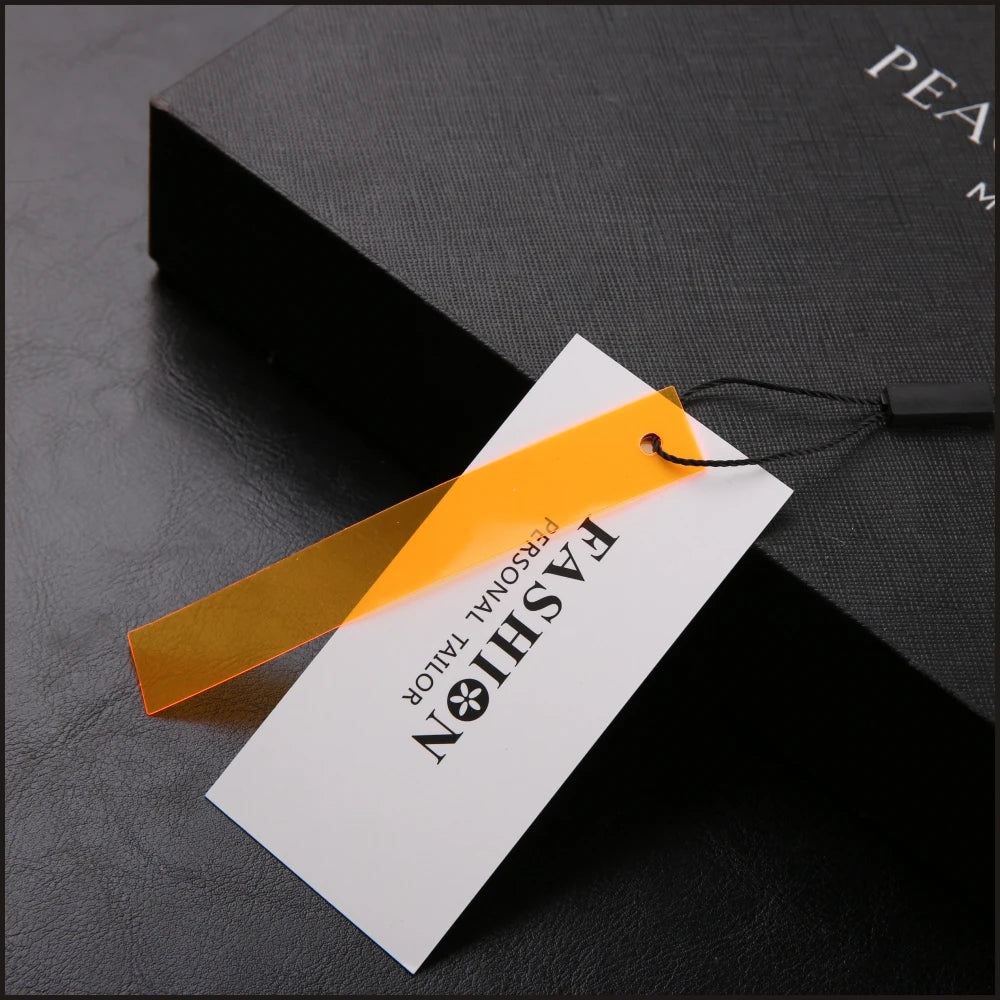 Customizable Luxury Leather Jeans Hangtag Logo-Imprinted Sustainable PVC Screen Printed Hanging Tag for Clothing