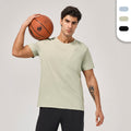 Men's Sports Wearing T-shirts with Chest Zip Pocket Polyester Blending Lightweight and Quickly Dry Custom Logo T Shirts