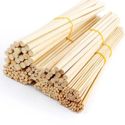 Natural Customized Wholesale  Chineses DIY  8inch Solid Round Bamboo Lollipop Candy Ice Cream Wooden Sticks