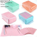 125Pcs Disposable Foldable Clean Pad Beauty Nail Care Polish Waterproof Tablecloth Lint Paper Practice Nail Art Table Mat