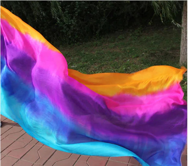 Airy Flowy Diaphanous Oriental Dance Silk Veil Lightweight Belly Dance Authentic Silk Shawl MegaBDM