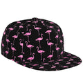 Custom All-Print Flamingo Logo Men's Flat Brim Velvet Snapback Gorras Fifty-Snap Fitted Caps With Plush Style for Performances