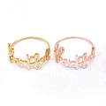 Hot Sale Luxury Napkin Ring Holder 'Thankful' Metal Letter Rattan Pearl Resin Aluminium Flower Party Expressing Stocked