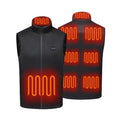 Custom Logo USB Battery Heated Vest for Women Men 9 Zones Winter Electric Outer Wear with Breathable Canvas Fabric Designed Us