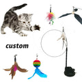 Interactive Electronic   Changeable Replacement Cat Toy Simulation Bird Plush Rotating Fearher Stick Automatic Cat Toy