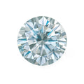 Pretty Loose Color Gemstone Round Natural Light Aquamarine Blue  Moissanite Diamond