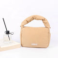 CHANGRONG ODM Custom Lightweight Nylon Quilted Puffer Tote Bag Women Mini Poofy Zipper Closure Soft 21x16x8cm Polyester Lining