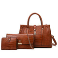 2022 New Fashion Shoulder Bag Large Capacity Ladies Tote Bag Three Piece Bag Set Scarves Women Handbag