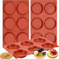 6-Cavity Silicone Muffin Top Pan for Baking Non-Stick 3\" round Mold for Corn Bread Eggs Whoopie Pies-Cake Tools