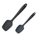 Food Grade Silicone 2-pieces Set Salad Spatula Non-Stick&Unibody Cake Mixed Batter Spoon with Soft Handle Baking for Pastry Tool