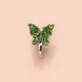 Charm Face Clip on Fake Nose Rings Jewelry CZ Diamond Cubic Gemstone Faux Dangle Non Piercing Butterfly Nose Cuffs For Women