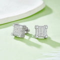 J019 Abiding Fine Jewelry Bulk Wholesale Hiphop Men 925 Sterling Silver Screw Back Moissanite Diamond Hip Hop Stud Earrings