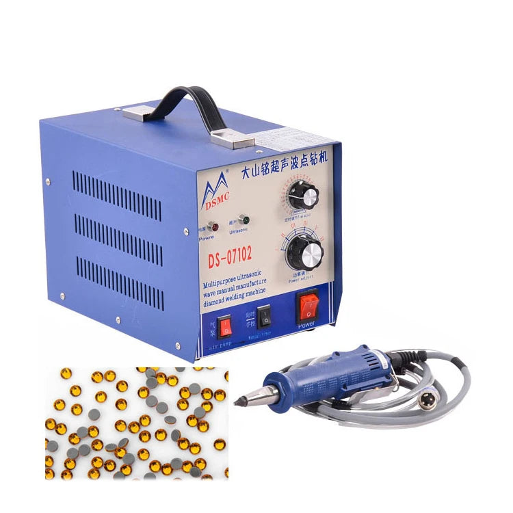 DS07102 Portable Ultrasonic Rhinestone Applicator Manual  Hot Fix Stone Fixing Machine Prices for Fabrics Apparel Accessories
