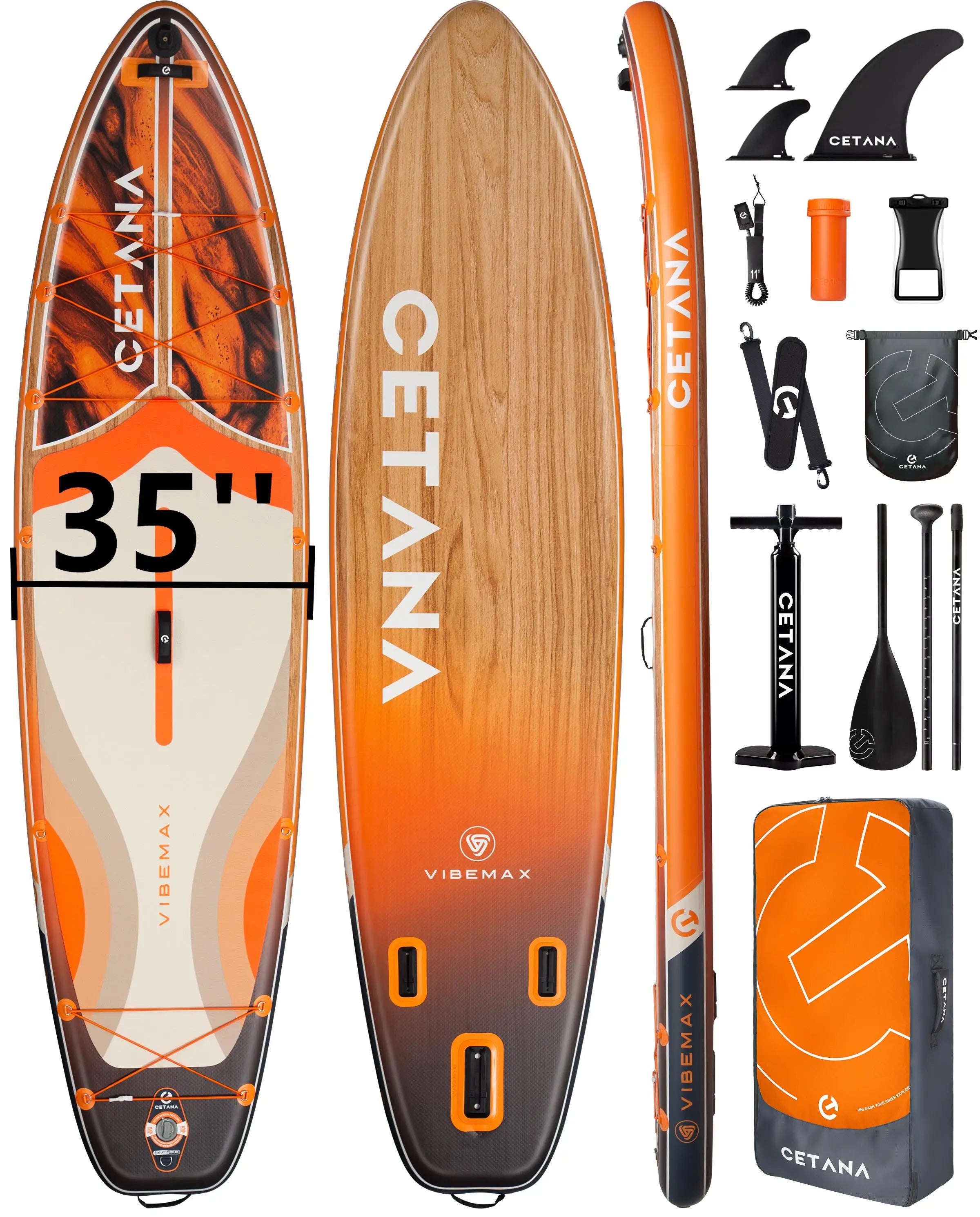 European Warehouse 2025 New Design Tabla sup 35'' Extra Wide Inflatable sup Paddle Board Drop Stitch Stand up Paddle Board