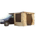 OEM Custom 4X4 Waterproof Vehicle Awning for Overland Camping 2.5 X 2.5M Aluminum Pole Canvas Tent for 4 People with Room Camping