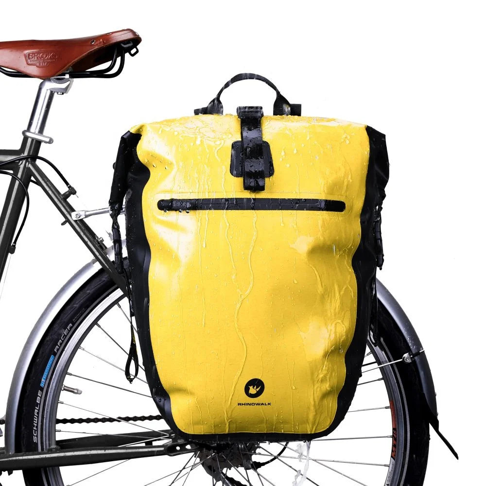Upgrade Rhinowalk Waterproof Pannier Backpack Rack Rear Pannier Packing for Bicycle Cargo Packing Laptop Rucksack