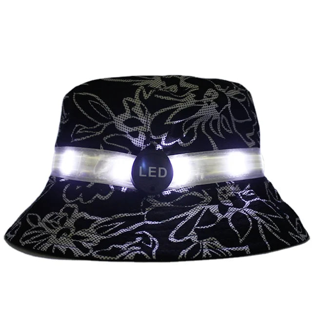 New Design Stock Led Cap Fiber Optic Led Beanie Cap Hat Light up Led Hat for Party