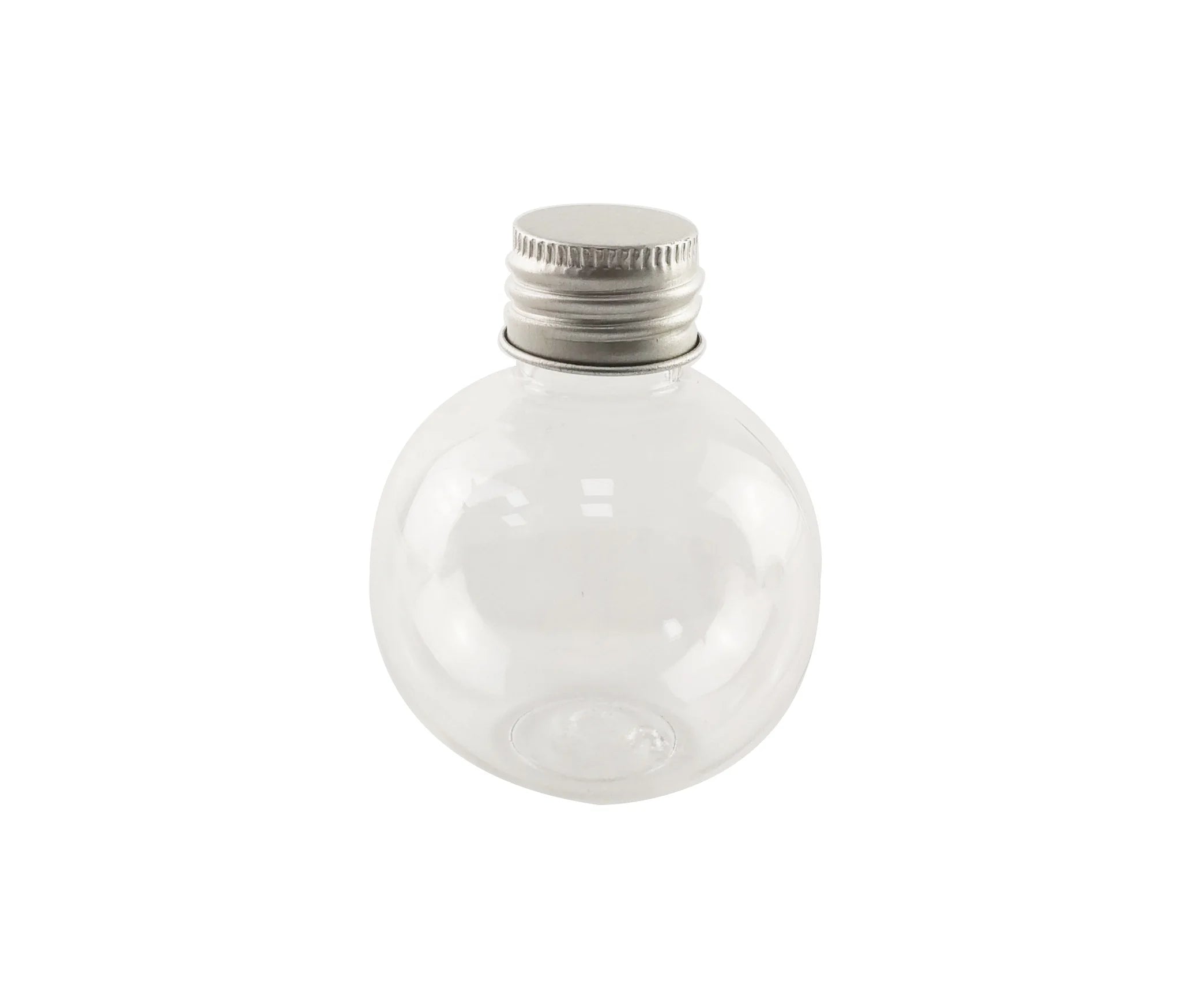 2oz 60ml PET for Ball Shaped Plastic Bottle with Screw Cap for Hand Clean Liquid Soap Daily Body Care Screen Printing Surface