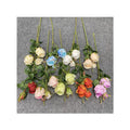 Wholesale Modern Novel Design Long 3- Head  Gum  Zixia Fairy Rose Artificial Fower Dekoration