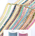 2025 Crystal Hot Sales SS4-SS16 Shiny Rhinestone Claw Chain Rhinestone Cup Chain Accessories Crystal Trimming Chain Rhinestone