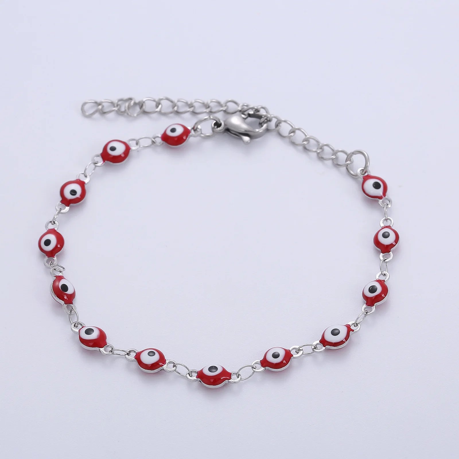 Wholesale Adjustable Turkish Jewelry Religious Silver Stainless Steel Women's Evil Eye Bracelet for Islam Weddings Gifts