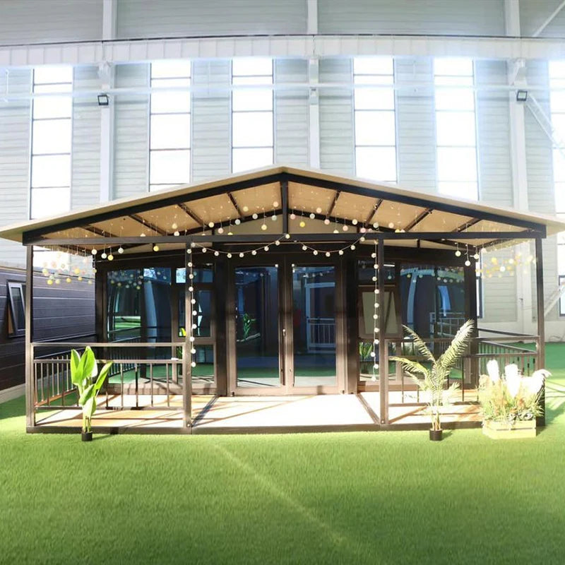Luxury Foldable Container House - Prefab Mobile Home with Solar Panels