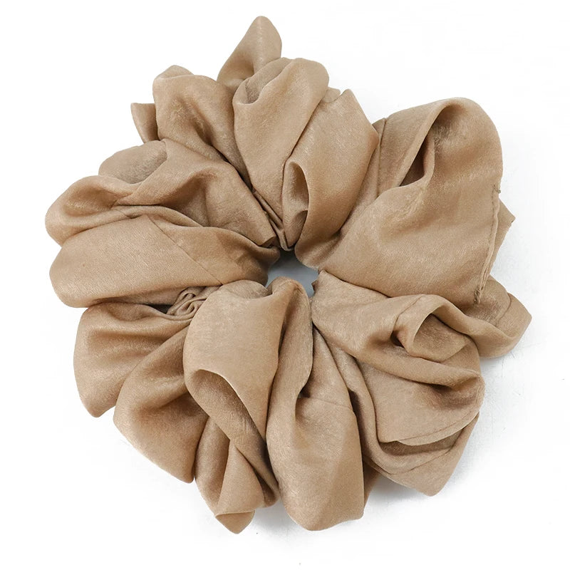 Satin Plain Color Scrunchies Hair New Women Girls Hair Accessories Holder Stain Hair Scrunchies