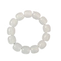 Glass Crystal White Jade Stone Power Bracelet 12x12.5mm Tube Glaze Beads Jewelry Beaded Wholesale